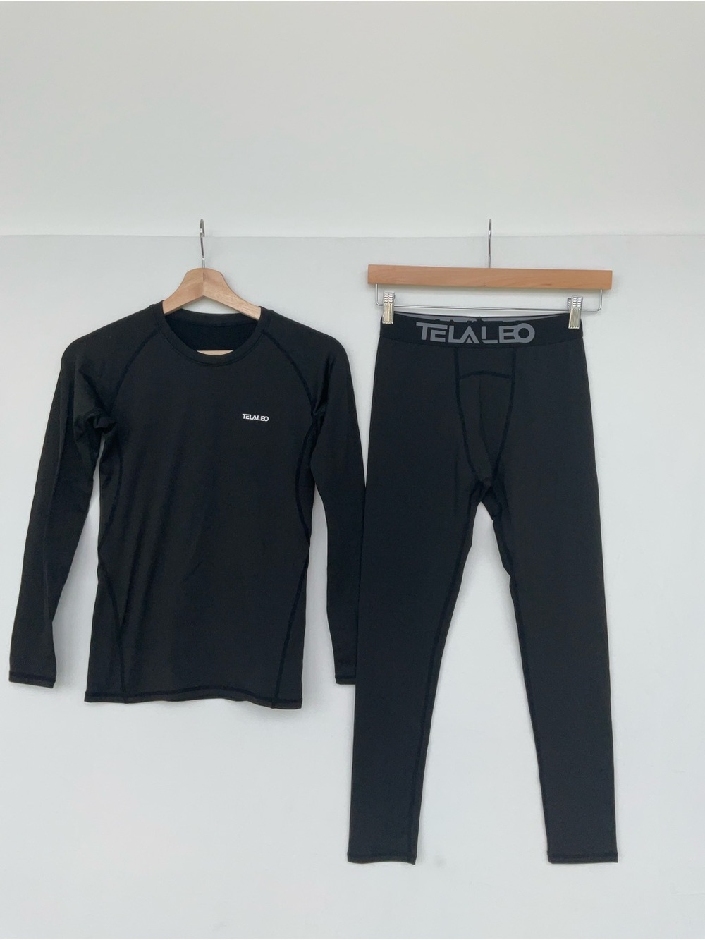 Telaleo Black Thermal Base Layer Matching Set Bundle